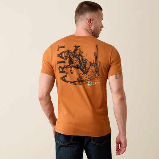 10079568 ARIAT TOBACCO TOUGH T-SHIRT