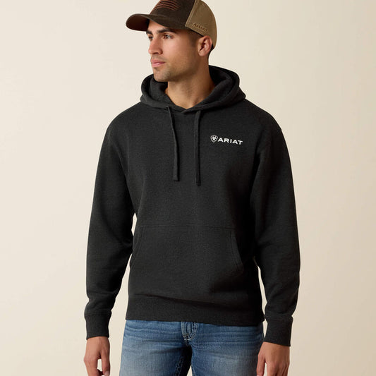 10080584 ARIAT OFFICIAL QUALITY HOODIE ODYSSEY GREY