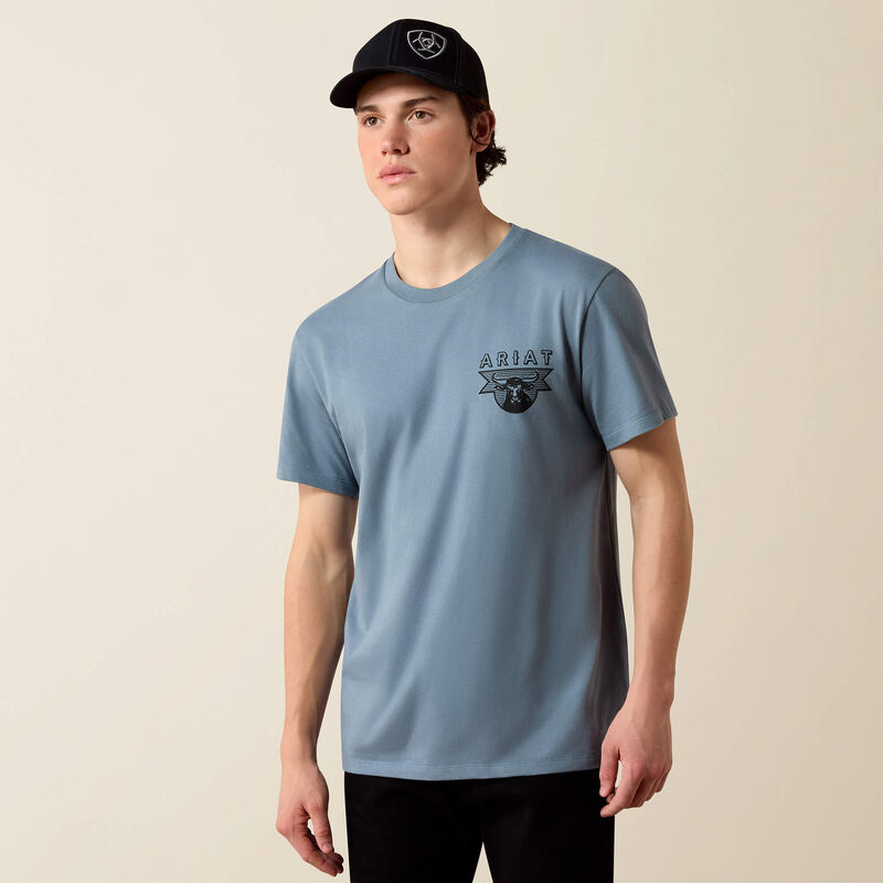 10080601 ARIAT ROPE AND RIDE SHORT SLEEVE TSHIRT