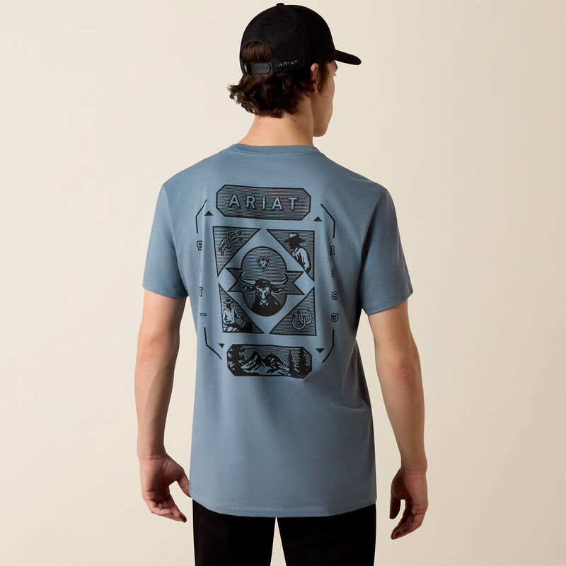 10080601 ARIAT ROPE AND RIDE SHORT SLEEVE TSHIRT