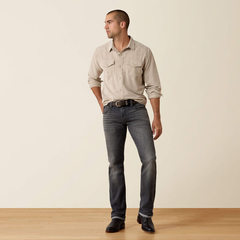 10080647 ARIAT RETRO HANDORF CORDUROY FITTED LONG SLEEVE SNAP SHIRT