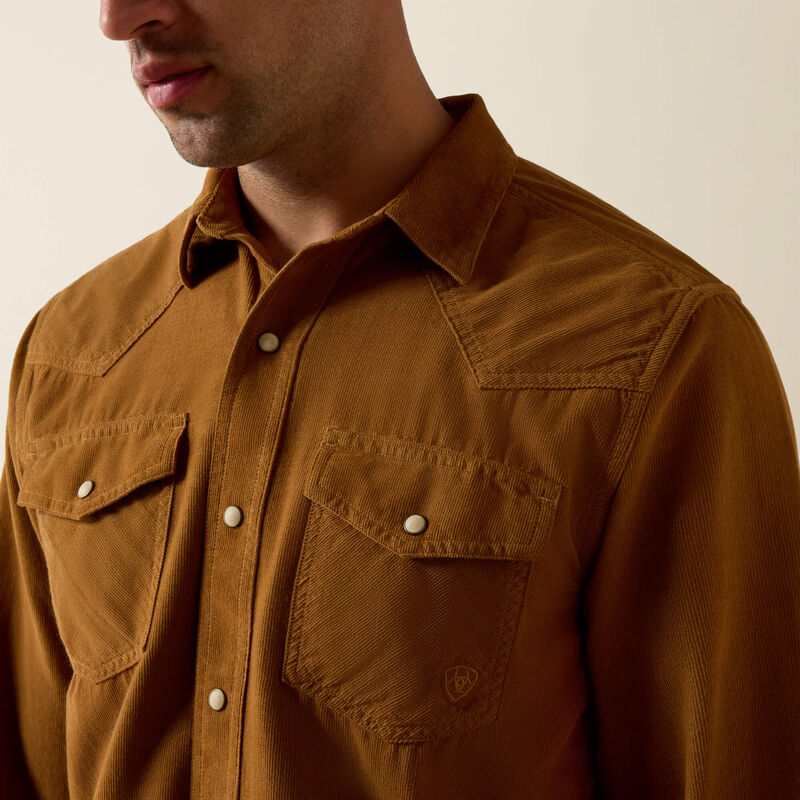 10080649 RETRO HANDORF CORDUROY FITTED SNAP SHIRT