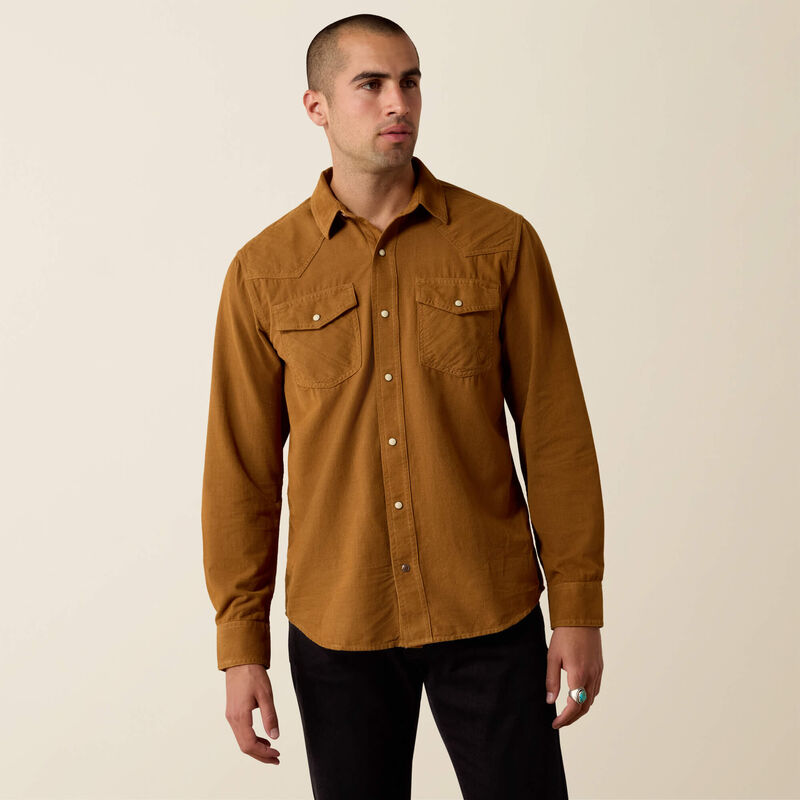 10080649 RETRO HANDORF CORDUROY FITTED SNAP SHIRT