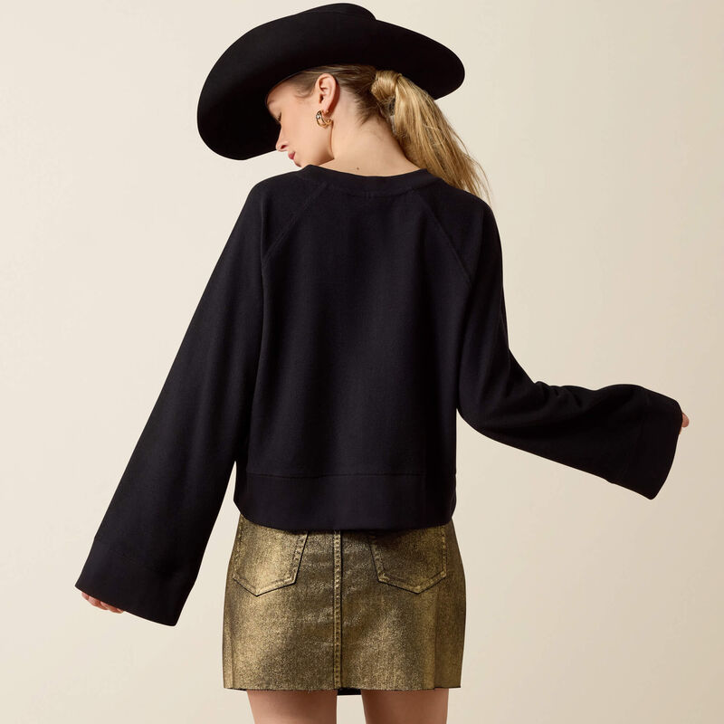 10080672 ARIAT STEER STATEMENT SWEATSHIRT BLACK