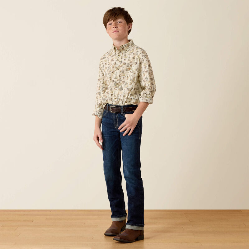 10080718 ARIAT KIDS LUTHOR LONG SLEEVE SHIRT