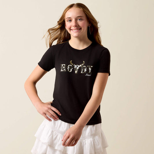 10083099 ARIAT ROWDY COW SKULL T-SHIRT
