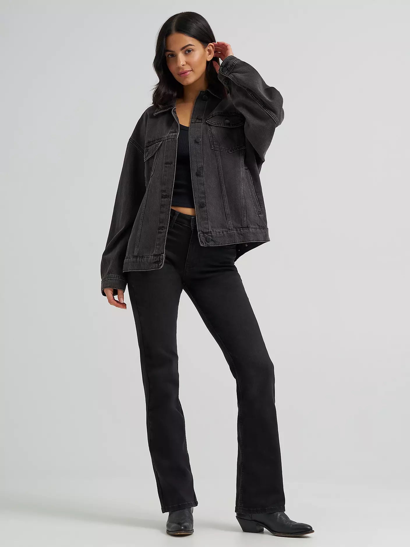 112324252 WOMEN'S WRANGLER HIGH RISE BOLD BOOT JEAN BLACK