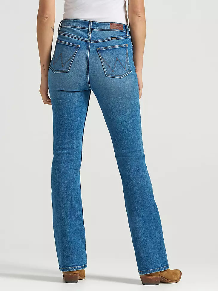 112324252 WOMEN'S WRANGLER HIGH RISE BOLD BOOT JEAN BLUE