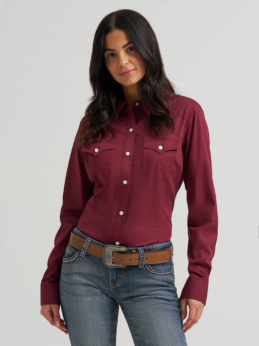112358014 SHIRT WRG ASAP WEST RETRO WINE