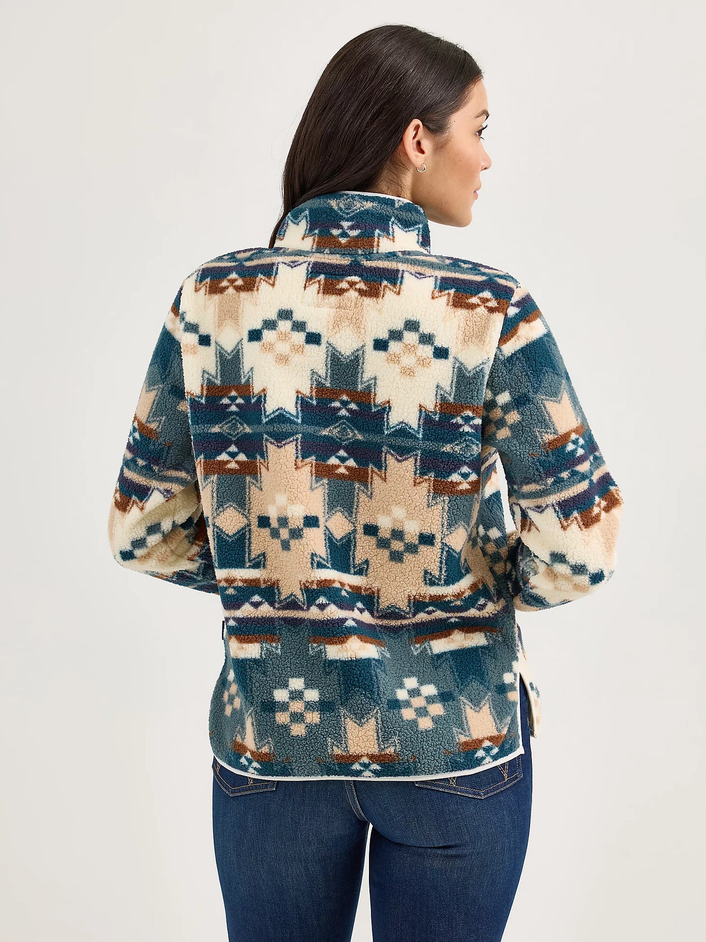 112367283 WOMEN'S WRANGLER RETRO QUARTER-ZIP SHERPA PULLOVER