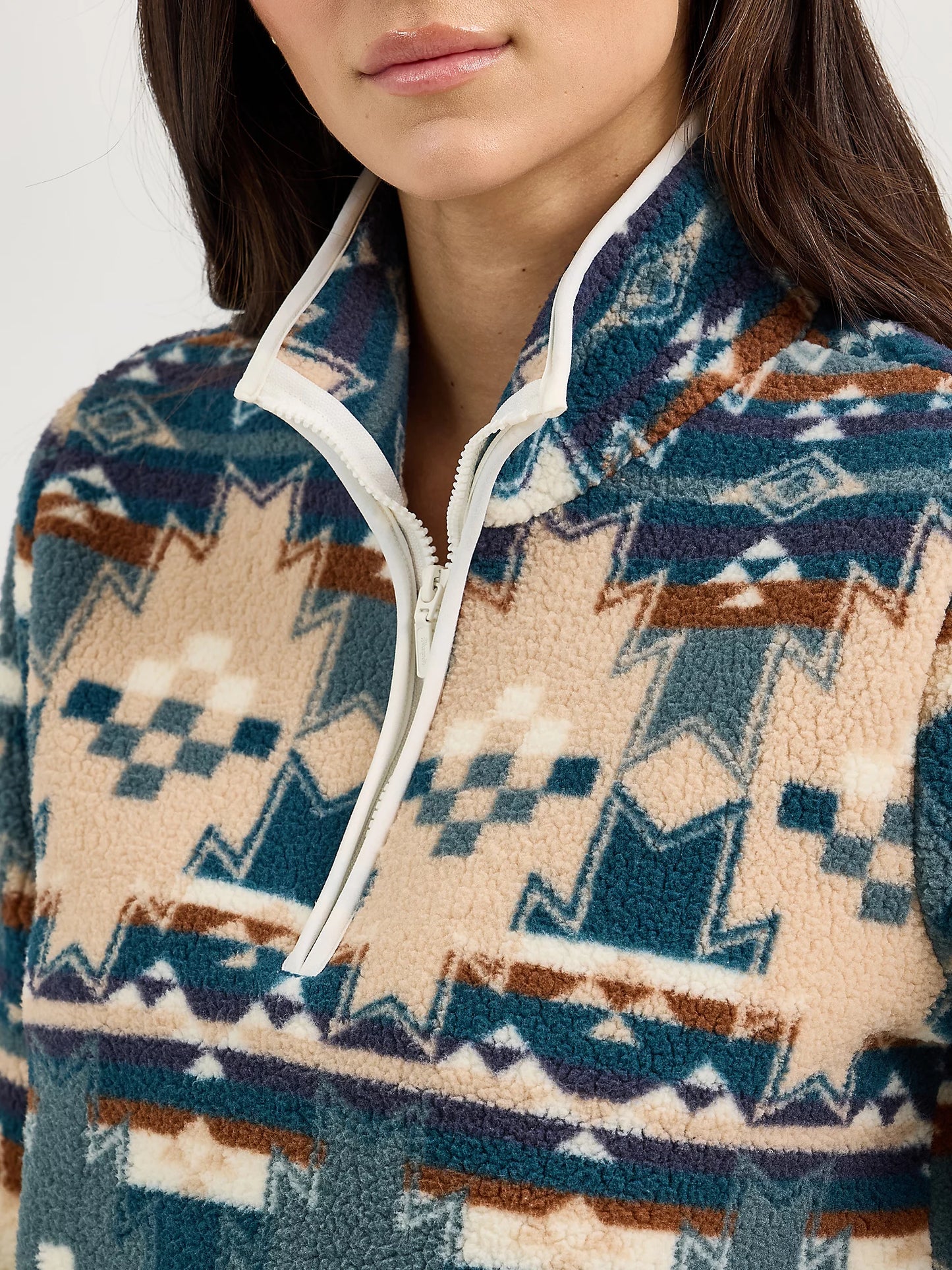 112367283 WOMEN'S WRANGLER RETRO QUARTER-ZIP SHERPA PULLOVER