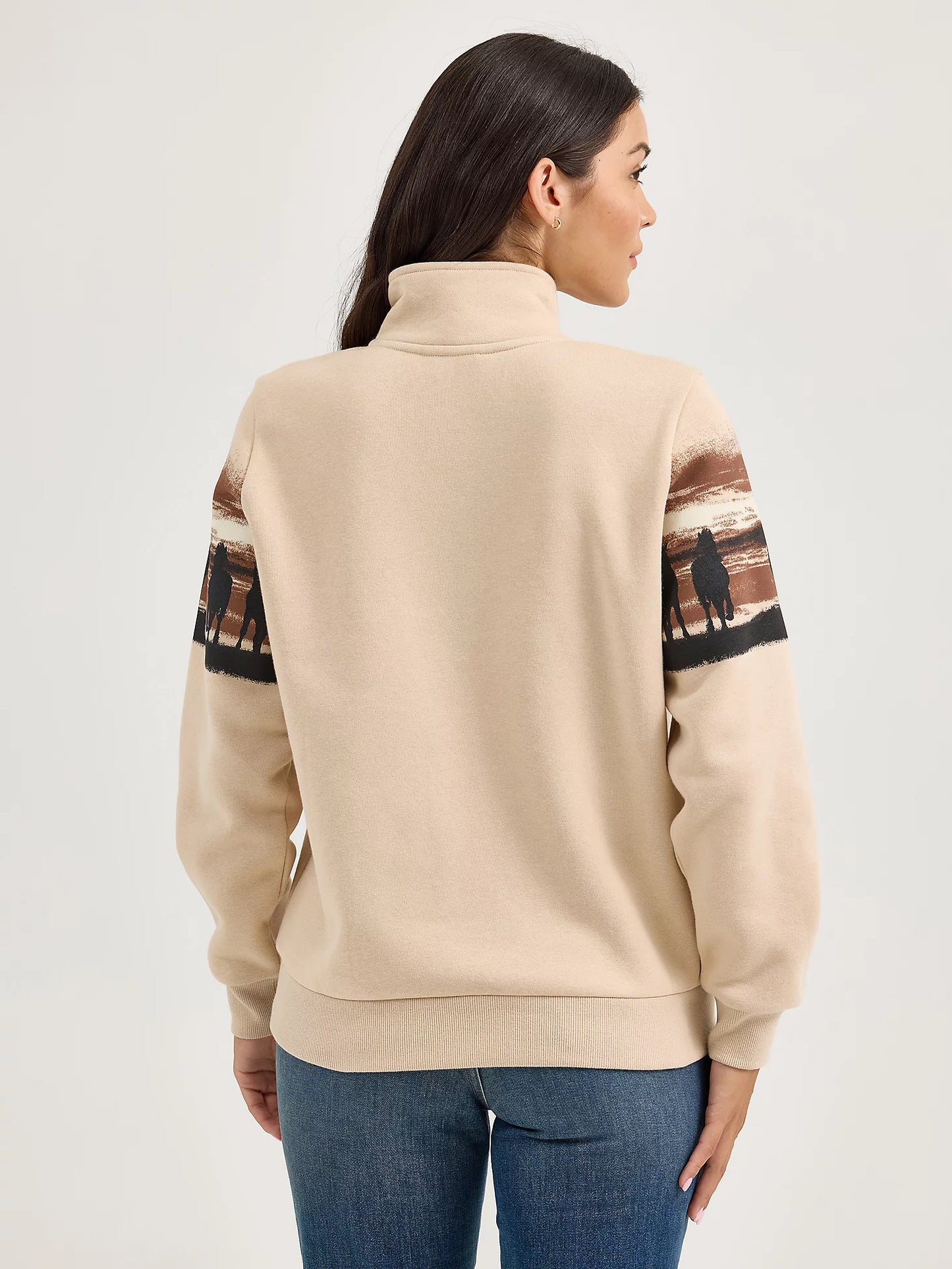 112367394 WOMEN'S WESTERN QUARTER ZIP SWEATSHIRT