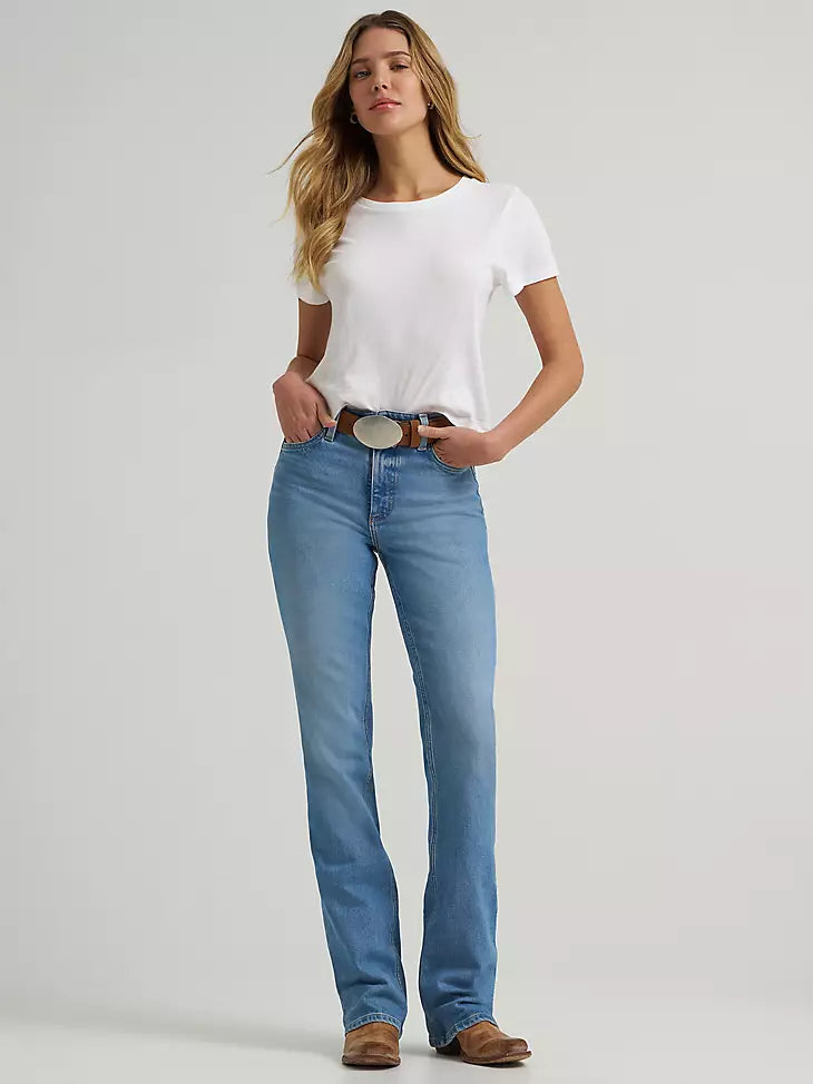 112367598 WOMEN'S HIGH RISE RODEO BOOTCUT WRANGLER RIDING JEAN