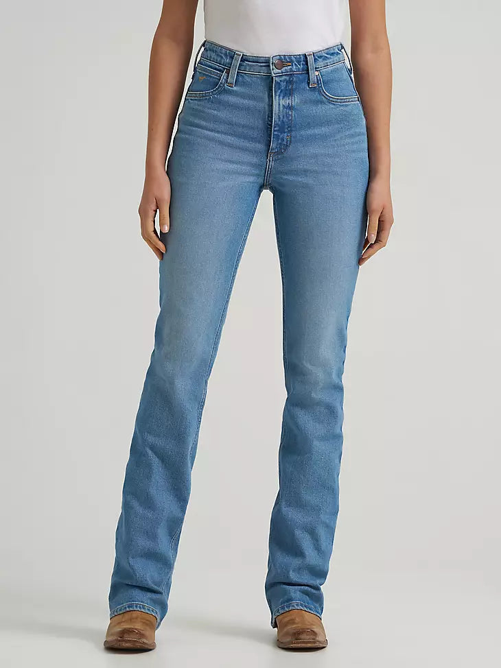 112367598 WOMEN'S HIGH RISE RODEO BOOTCUT WRANGLER RIDING JEAN
