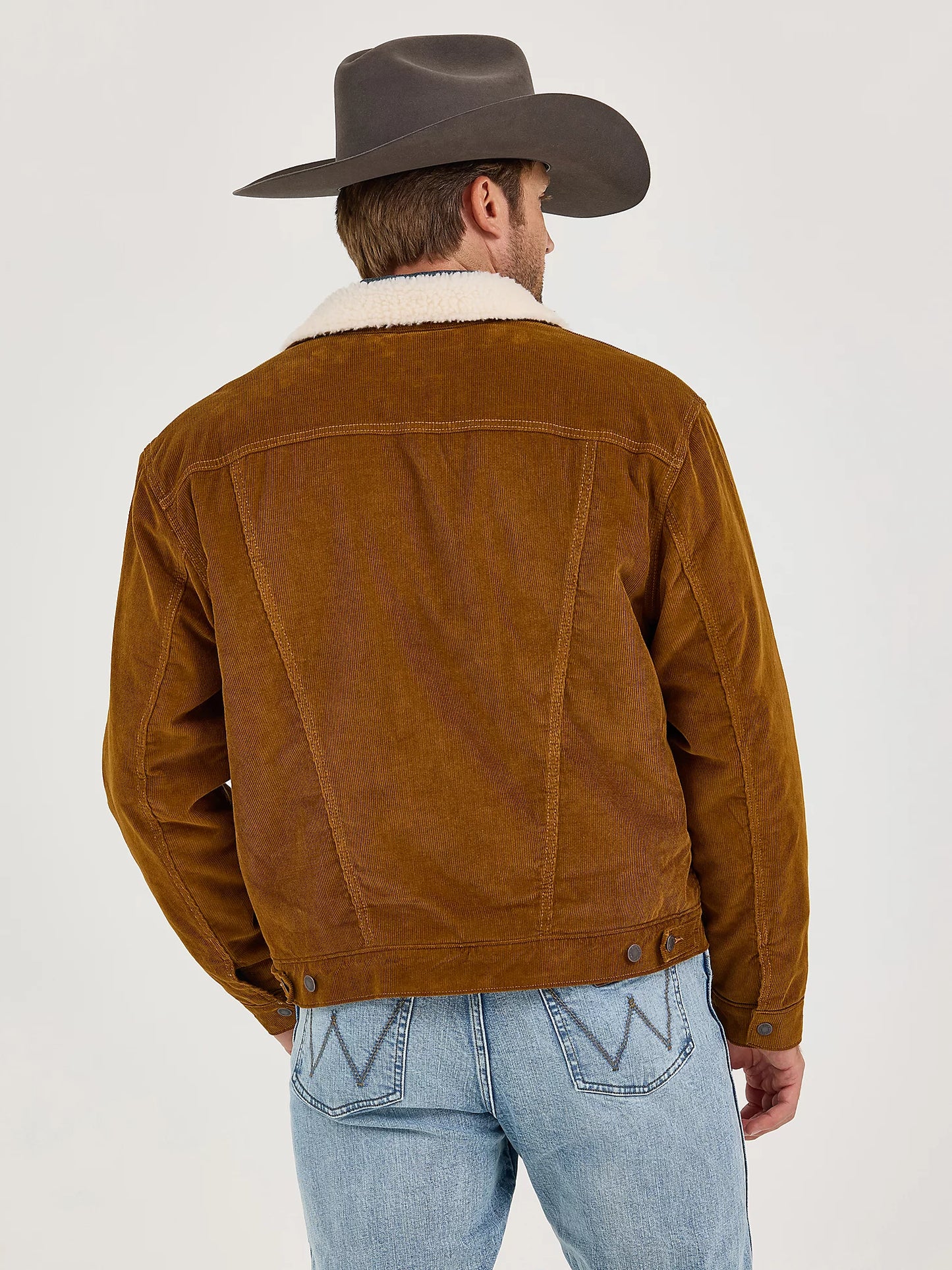 112367603 MEN'S WRANGLER COWBOY CUT SHERPA LINED CORDUROY JACKET