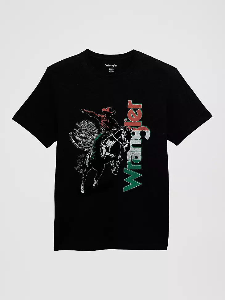 1002372977 BOY'S WRANGLER MEXICO FLAG LOGO T-SHIRT