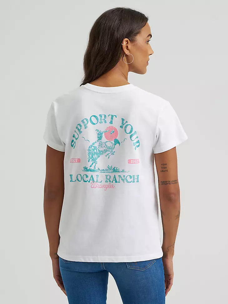 112372987 WOMEN'S LOCAL RANCH RETRO REGULAR FIT TEE