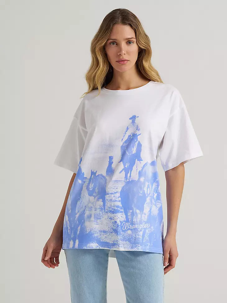 112372994 WOMEN'S HORSE ROUND UP OVERSIZED TEE