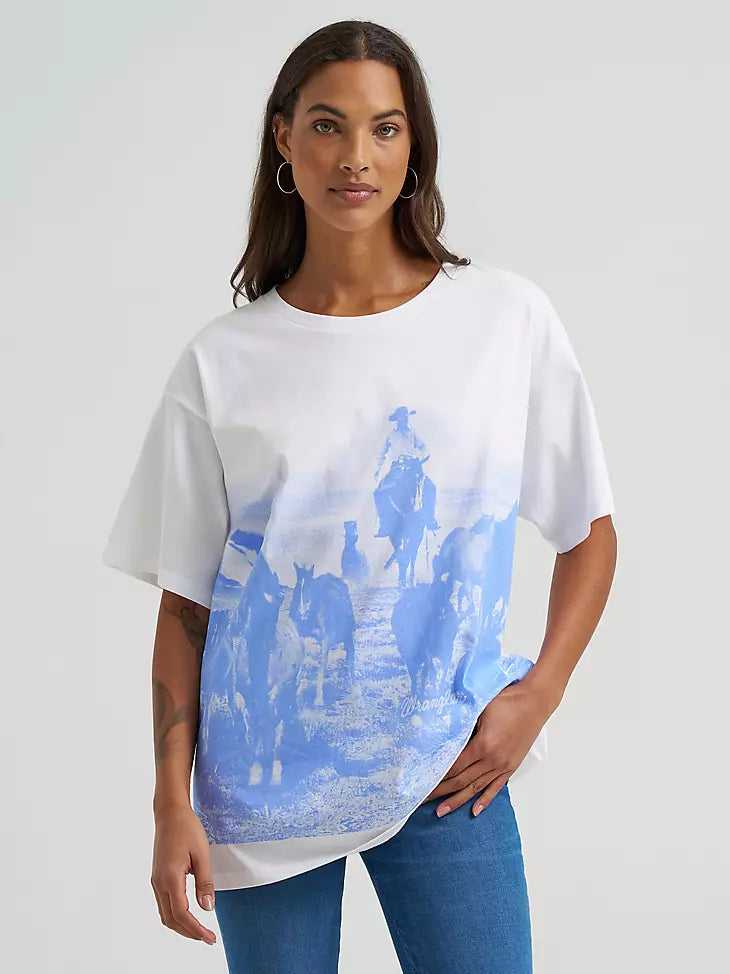 112372994 WOMEN'S HORSE ROUND UP OVERSIZED TEE