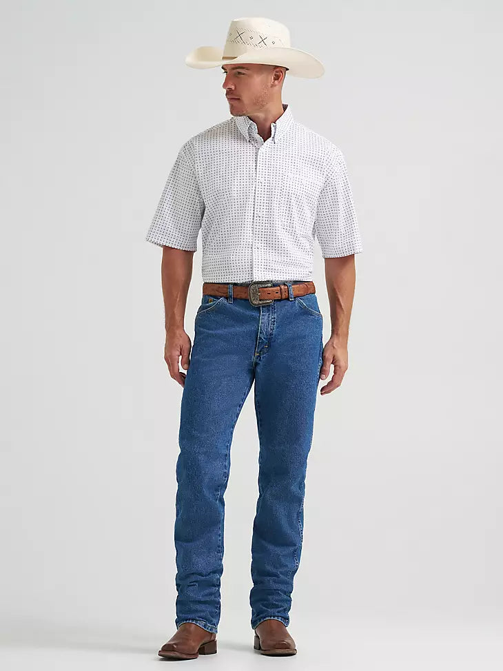 112374607 WRANGLER GEORGE STRAIT SHORT SLEEVE ONE POCKET BUTTON DOWN SHIRT