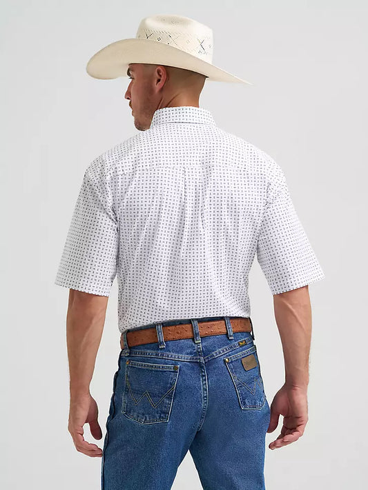 112374607 WRANGLER GEORGE STRAIT SHORT SLEEVE ONE POCKET BUTTON DOWN SHIRT