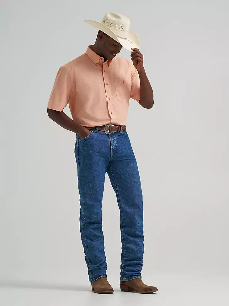 112374611 WRABGLER GEORGE STRAIT SHORT SLEEVE ONE POCKET BUTTON DOWN SHIRT