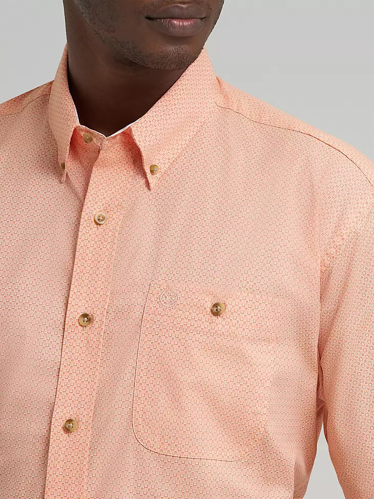 112374611 WRABGLER GEORGE STRAIT SHORT SLEEVE ONE POCKET BUTTON DOWN SHIRT