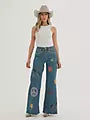 112375654 LAINEY WILSON X WRANGLER EMBROIDERED CHEEKY WIDE LEG JEAN