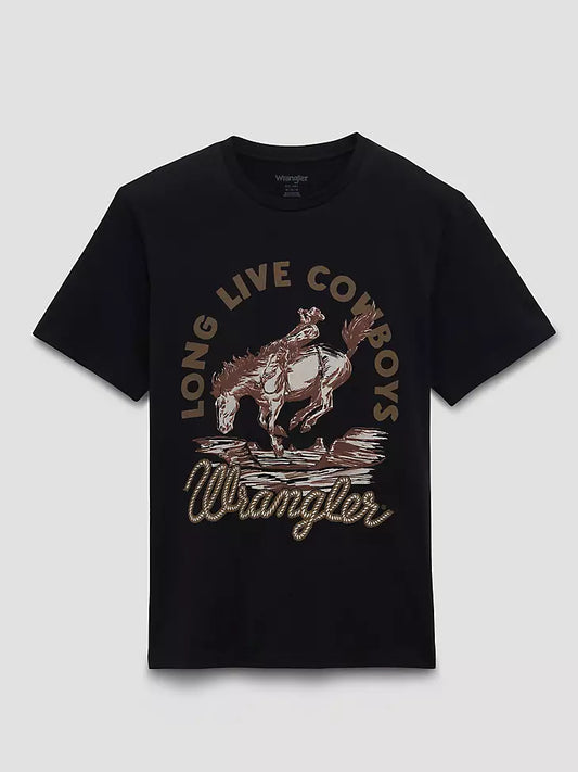 112375763 SEPIA COWBOY GRAPHIC T-SHIRT