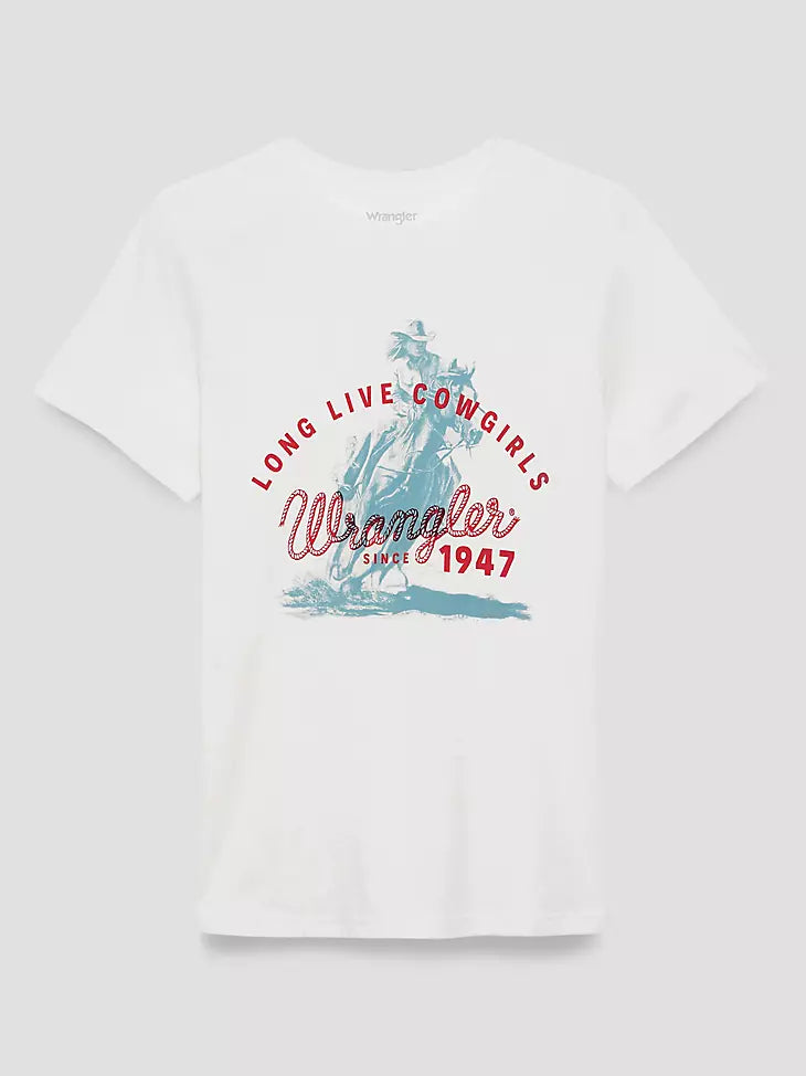 112375849 SPRINTING COWGIRL REG FIT GRAPHIC TEE