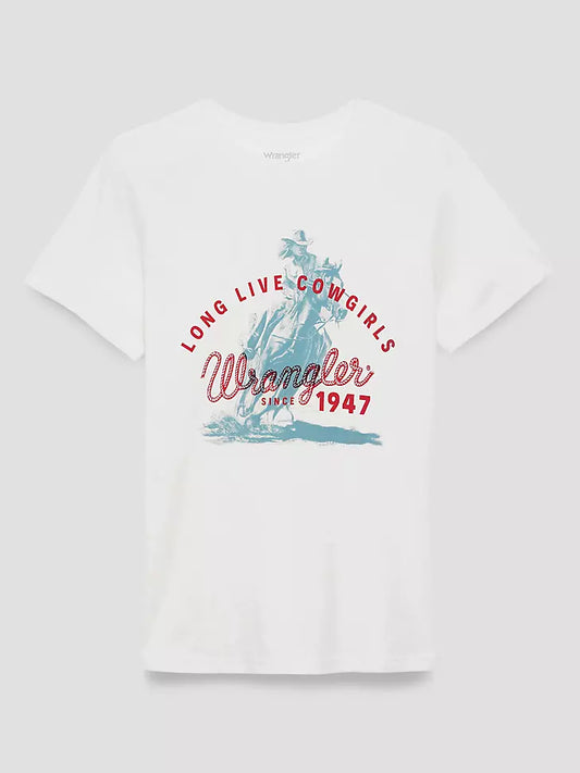 112375849 SPRINTING COWGIRL REG FIT GRAPHIC TEE