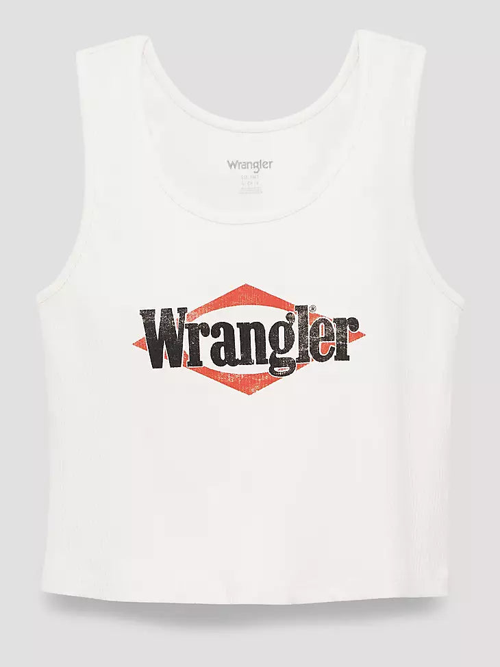 112375857 WRANGLER TRIANGLE LOGO GRAPHIC RIBBED TANK
