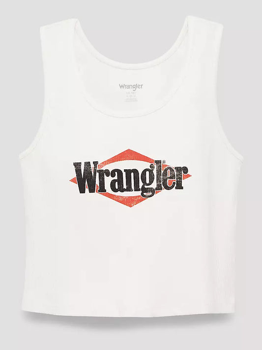 112375857 WRANGLER TRIANGLE LOGO GRAPHIC RIBBED TANK