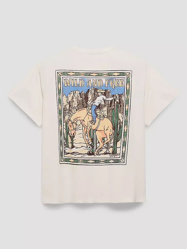112375900 WILD FREE STAMP GIRLFRIEND BACK GRAPHIC TEE