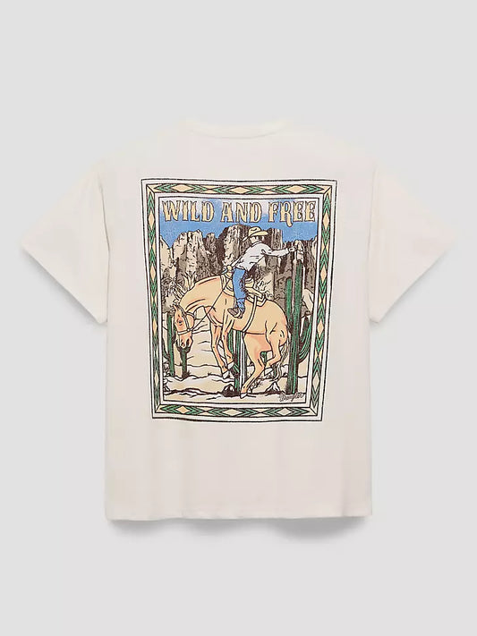 112375900 WILD FREE STAMP GIRLFRIEND BACK GRAPHIC TEE
