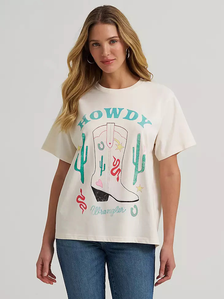 112375902 HOWDY BOOT GIRLFRIEND GRAPHIC TEE