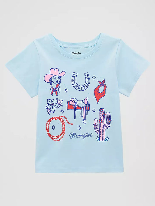 112379397 GIRL'S COWGIRL ICONS GRAPHIC TEE
