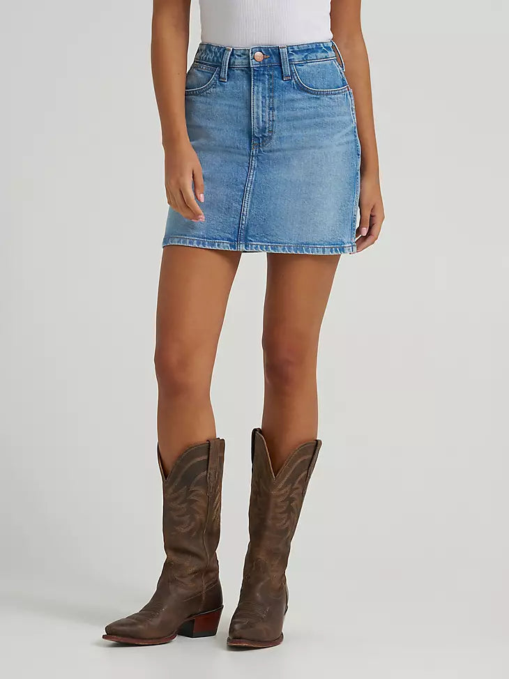 112379426 WOMEN'S WRANGLER RETRO BAILEY DENIM SKIRT