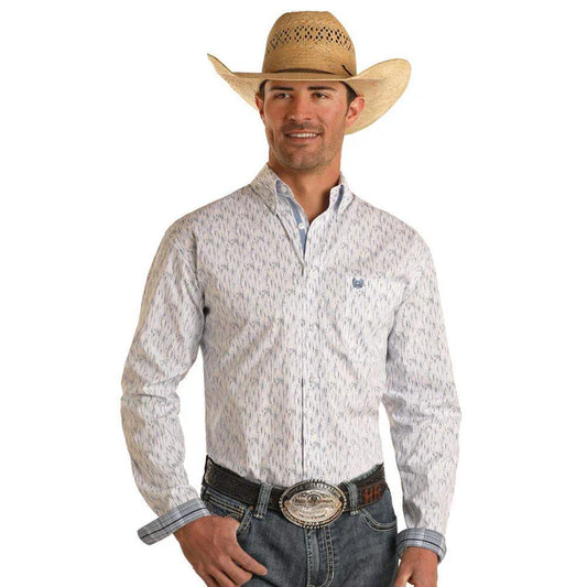 RMB2S03169 PANHANDL ,ENS BLUE LINEAR SHIRT