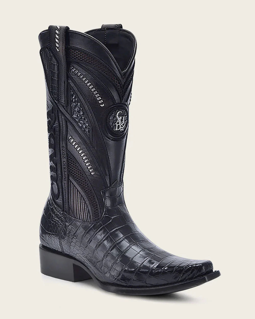 CUADRA IMPERIO BLACK EXOTIC BOOTS W/BELT