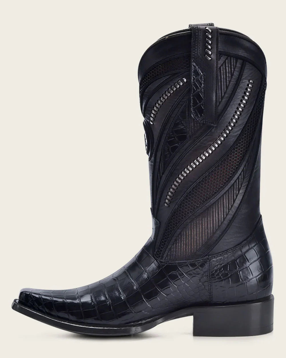 CUADRA IMPERIO BLACK EXOTIC BOOTS W/BELT