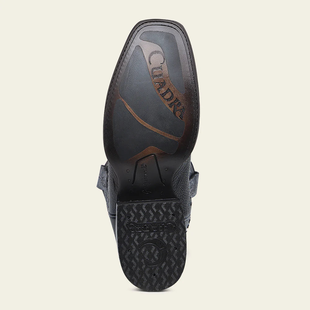 CU991 CUADRA BLACK LASER EMBROIDERY STUDS & WOVEN BOOTS