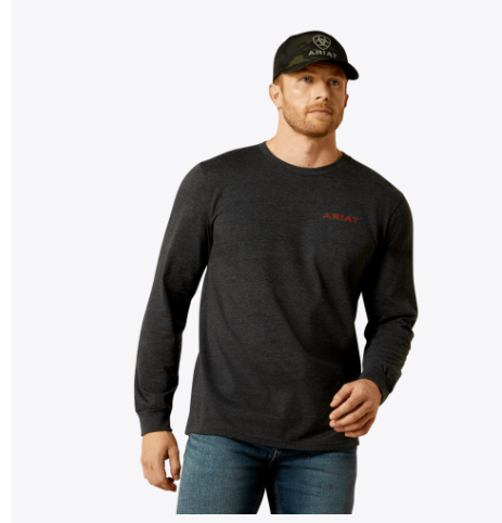 10062428 MNS Ariat Stamped Freedom Classic Fit Long Sleeve T-Shirt