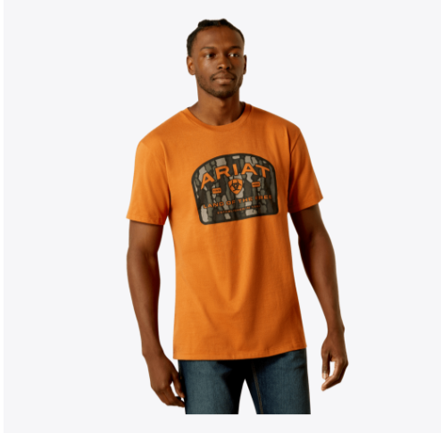 10062417 MNS Ariat Underlands Camo Badge T-Shirt