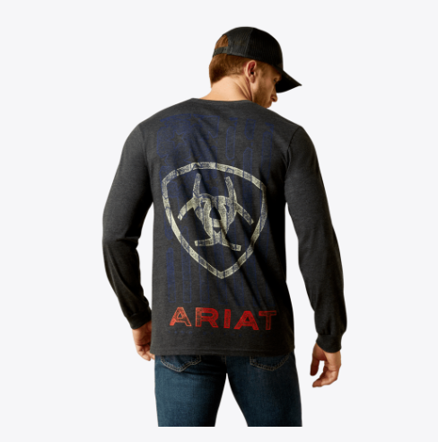 10062428 MNS Ariat Stamped Freedom Classic Fit Long Sleeve T-Shirt
