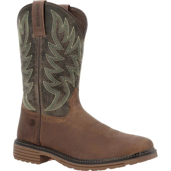 DDB0563 MEN'S DURANGO WORKHORSE COYOTE TAN SQUARE TOE WORK BOOT