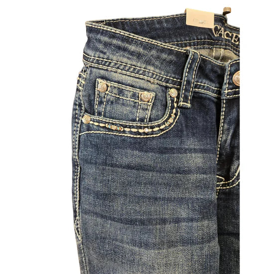 EB81814 GRACE IN LA WOMEN'S SIMPLE STITCH JEANS