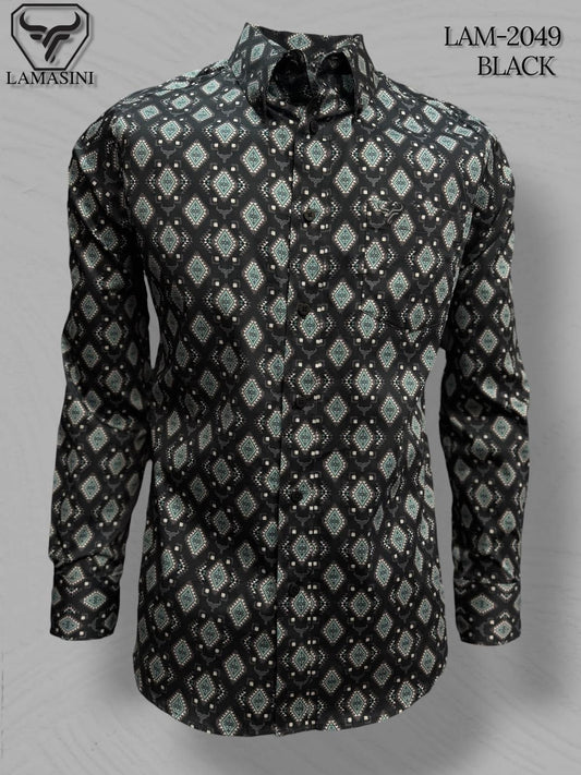 LAM2049 LONG-SLEEVE SHIRT BLACK