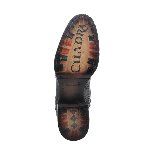 CU942 CUADRA CHOCOLATE LASER WOVE & ZIPPER BOOTS