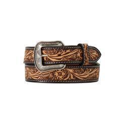 D100018102 3D MENS BELT 1 1/2" CALF HAIR CUTOUT BROWN